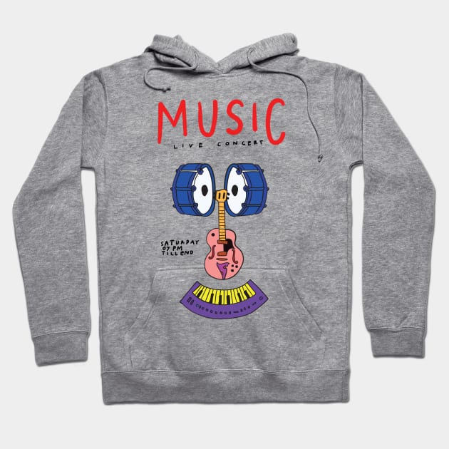 Music Live Concept Hoodie by Music Lover